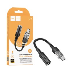 Hoco Audio Adapter Cable LS37 Spirit Type-C to 3.5mm Black Hoco Audio Adapter Cable LS37 Spirit Type-C to 3.5mm Black