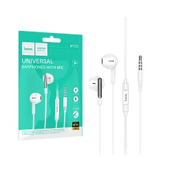 Hoco Universal Wired Earphones M123 Glory with Microphone 3.5mm 1.2m White Hoco Universal Wired Earphones M123 Glory with Microphone 3.5mm 1.2m White