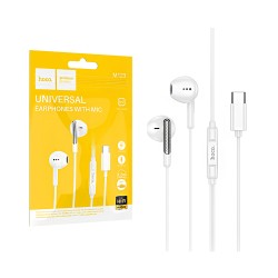 Hoco Universal Wired Earphones M123 Glory with Microphone Type-C 1.2m White Hoco Universal Wired Earphones M123 Glory with Microphone Type-C 1.2m White