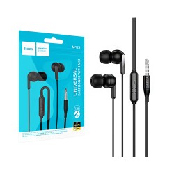 Hoco Universal Wired Earphones M124 Wide with Microphone 3.5mm 1.2m Black Hoco Universal Wired Earphones M124 Wide with Microphone 3.5mm 1.2m Black