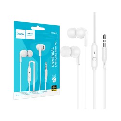 Hoco Universal Wired Earphones M124 Wide with Microphone 3.5mm 1.2m White Hoco Universal Wired Earphones M124 Wide with Microphone 3.5mm 1.2m White
