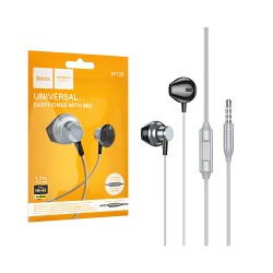 Hoco Universal Wired Earphones M125 Smart with Microphone 3.5mm 1.2m Metal Gray Hoco Universal Wired Earphones M125 Smart with Microphone 3.5mm 1.2m Metal Gray