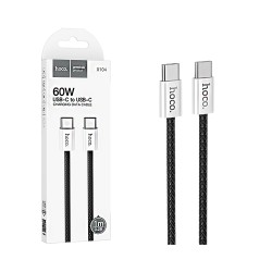 Hoco Cable X104 Source Type-C to Type-C 60W 3A 1M Black Hoco Cable X104 Source Type-C to Type-C 60W 3A 1M Black