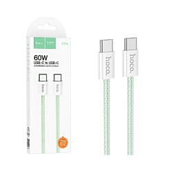 Hoco Cable X104 Source Type-C to Type-C 60W 3A 2M Green Hoco Cable X104 Source Type-C to Type-C 60W 3A 2M Green