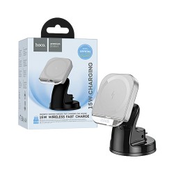 Hoco Magnetic Car Phone Holder HW18 Crystal with Wireless Charging for Dashboard 15W Gray Hoco Magnetic Car Phone Holder HW18 Crystal with Wireless Charging for Dashboard 15W Gray
