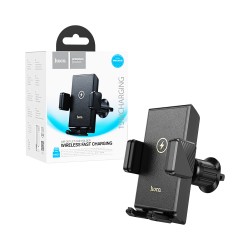 Hoco Car Phone Holder HW21 Precious with Wireless Charging  for Air Outlet 15W Black Hoco Car Phone Holder HW21 Precious with Wireless Charging  for Air Outlet 15W Black