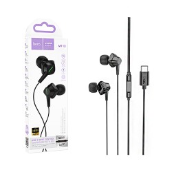 Hoco Universal Wired Earphones M113 Landy with Microphone Type-C 1.2m Black Hoco Universal Wired Earphones M113 Landy with Microphone Type-C 1.2m Black