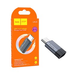 Adaptador Hoco UA29 Tipo-C Macho A Lightning Femenino Azul Oscuro