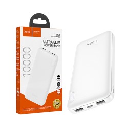 Hoco Power Bank J128 Powerful with 2 Ports Output USB 10000mAh White Hoco Power Bank J128 Powerful with 2 Ports Output USB 10000mAh White