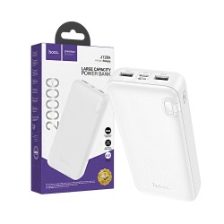 Hoco Power Bank J128A Powerful with 2 Ports Output USB 20000mAh White Hoco Power Bank J128A Powerful with 2 Ports Output USB 20000mAh White