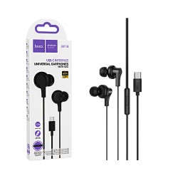 Hoco Wired Earphones M114 Jia with Microphone Type-C 1.2m Black Hoco Wired Earphones M114 Jia with Microphone Type-C 1.2m Black