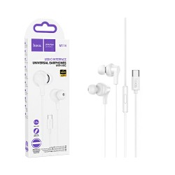 Hoco Wired Earphones M114 Jia with Microphone Type-C 1.2m White Hoco Wired Earphones M114 Jia with Microphone Type-C 1.2m White