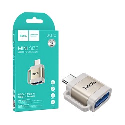Adaptador Hoco UA31C Tipo-C Macho A USB Femenino Gris Adaptador Hoco UA31C Tipo-C Macho A USB Femenino Gris