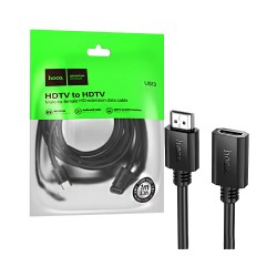 Cable Extensión Hoco US13 HDMI Macho a HDMI Hembra 1m Negro Cable Extensión Hoco US13 HDMI Macho a HDMI Hembra 1m Negro