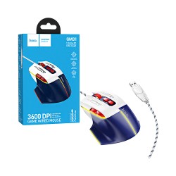 Hoco Wired gaming Mouse GM31 Overlord Luminous White Blue Hoco Wired gaming Mouse GM31 Overlord Luminous White Blue