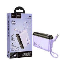 Hoco Power Bank J139 Hero with 2-in-1 USB Port+Type-C Cable 10000mAh Purple Hoco Power Bank J139 Hero with 2-in-1 USB Port+Type-C Cable 10000mAh Purple