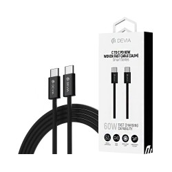 Devia Cable EC325 Smart Series Type-C to Type-C PD60W 3A 1M Black Devia Cable EC325 Smart Series Type-C to Type-C PD60W 3A 1M Black
