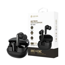 Devia True Wireless Earbuds EM409 Star Series E4 ANC+ENC Noise Reduction Black Devia True Wireless Earbuds EM409 Star Series E4 ANC+ENC Noise Reduction Black
