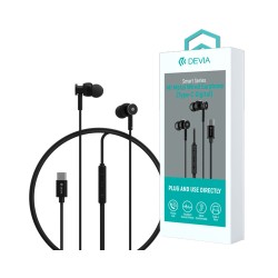Devia Earphones EM110 Smart Series M1 Metal Type-C 1.2m Black Devia Earphones EM110 Smart Series M1 Metal Type-C 1.2m Black