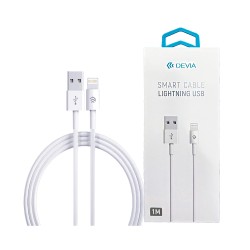 Devia Cable EC080 Smart Series Lightning 2.1A 1M White Devia Cable EC080 Smart Series Lightning 2.1A 1M White