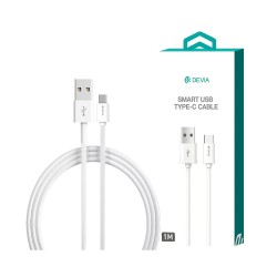 Devia Cable EC082 Smart Series Type-C 2.1A 1M White Devia Cable EC082 Smart Series Type-C 2.1A 1M White