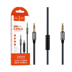 Hoco AUX Audio Cable UPA04 Noble sound series with Microphone 1m Metal Gray Hoco AUX Audio Cable UPA04 Noble sound series with Microphone 1m Metal Gray