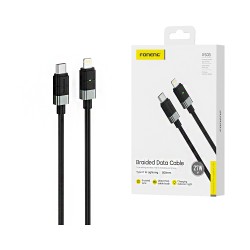 Foneng Cable XS03 Metal Braided Type-C to Lightning 27W 1.2M Black Foneng Cable XS03 Metal Braided Type-C to Lightning 27W 1.2M Black
