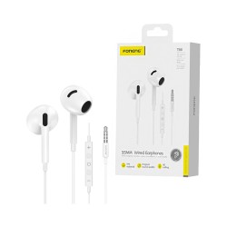 Foneng Earphones T66 Half in Ear 3.5mm 1.2m White Foneng Earphones T66 Half in Ear 3.5mm 1.2m White
