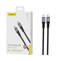 Foneng Cable X112 Type-C to Type-C 60W 1m Black Foneng Cable X112 Type-C to Type-C 60W 1m Black