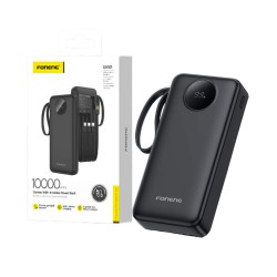 Foneng Power Bank DX101 with 4 -in-1 Cable USB+Lightning+Micro+Type-C 2A 10000mAh Black Foneng Power Bank DX101 with 4 -in-1 Cable USB+Lightning+Micro+Type-C 2A 10000mAh Black