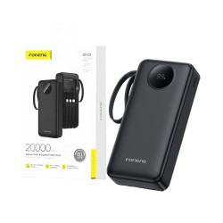 Foneng Power Bank DX102 with 4 -in-1 Cable USB+Lightning+Micro+Type-C 2A 20000mAh Black Foneng Power Bank DX102 with 4 -in-1 Cable USB+Lightning+Micro+Type-C 2A 20000mAh Black