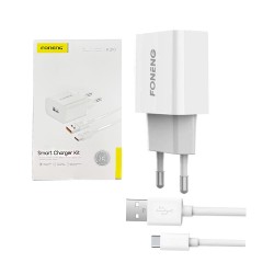 Foneng Charger K210 with Type C Cable 2.1A White