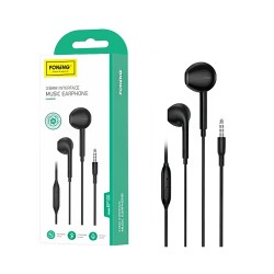Foneng Wired Earphones EP100 with Microphone 3.5mm 1.2M Black Foneng Wired Earphones EP100 with Microphone 3.5mm 1.2M Black