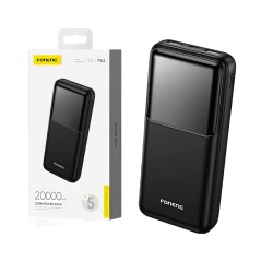 Foneng Power Bank P62 with 2 Ports Output USB 2A 20000mAh Black Foneng Power Bank P62 with 2 Ports Output USB 2A 20000mAh Black