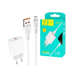 Denmen Charger DC03V 2.4A with Micro cable 1M White Denmen Charger DC03V 2.4A with Micro cable 1M White
