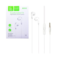 Denmen Earphones DR20 with Microphone 3.5mm 1.2m White