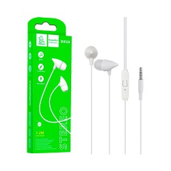Denmen Earphones DR28 with Microphone 3.5mm 1.2m White