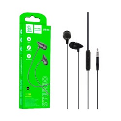 Denmen Earphones DR28 with Microphone 3.5mm 1.2m Black