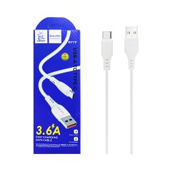 Denmen Cable D71T Type-C 3.6A 1m White Denmen Cable D71T Type-C 3.6A 1m White