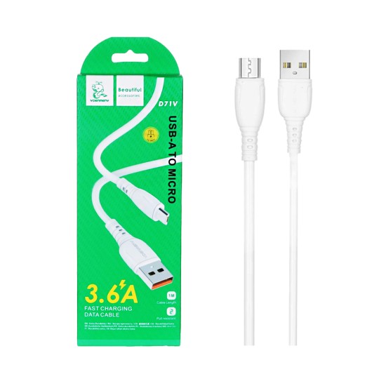 Denmen Cable D71V Micro 3.6A 1m White