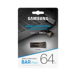 Pendrive Samsung Bar Plus 64GB USB 3,2 Gris Titán Pendrive Samsung Bar Plus 64GB USB 3,2 Gris Titán