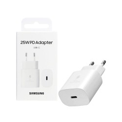 Samsung Adapter EP-TA800NWEGGB Type-C Port PD 25W White Samsung Adapter EP-TA800NWEGGB Type-C Port PD 25W White