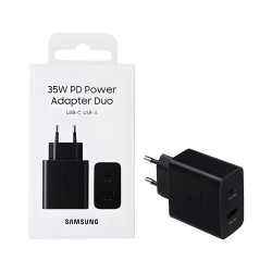 Samsung Adapter EP-TA220NBEGEU Dual Port USB-A+Type-C PD 35W Black Samsung Adapter EP-TA220NBEGEU Dual Port USB-A+Type-C PD 35W Black