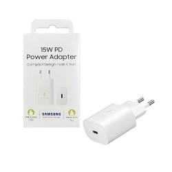 Samsung Adapter EP-T1510NBE Type-C Port PD 15W White Samsung Adapter EP-T1510NBE Type-C Port PD 15W White