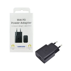 Samsung Adapter EP-T1510NBE Type-C Port PD 15W Black Samsung Adapter EP-T1510NBE Type-C Port PD 15W Black