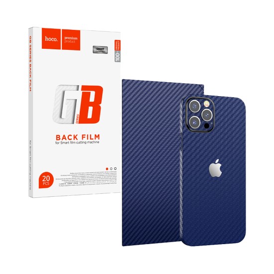 Protetor traseiro Hoco GB009 Full covered pattern para smartphone, pacote 20 peças de fibra de carbono Azul