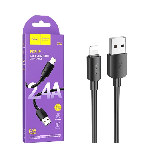 Cabo Hoco X96 Hyper Lightning 2,4A Preto Cabo Hoco X96 Hyper Lightning 2,4A Preto
