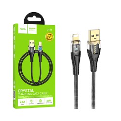 Hoco Cable U121 Gold standard Transparent Discovery Edition Lightning 2.4A 1.2M Black Hoco Cable U121 Gold standard Transparent Discovery Edition Lightning 2.4A 1.2M Black
