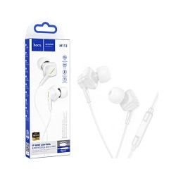 Hoco Wired Earphones M113 Clear with Microphone Lightning 1.2m White