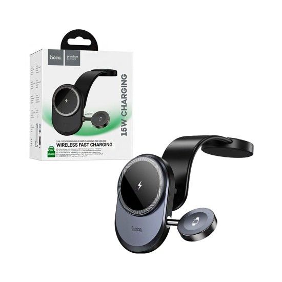 Soporte de Teléfono para Coche Magnética Hoco HW28 Excelso con Carga Inalámbrica 2-in-1 para Salpicadero 15W Gris Negro Soporte de Teléfono para Coche Magnética Hoco HW28 Excelso con Carga Inalámbrica 2-in-1 para Salpicadero 15W Gris Negro